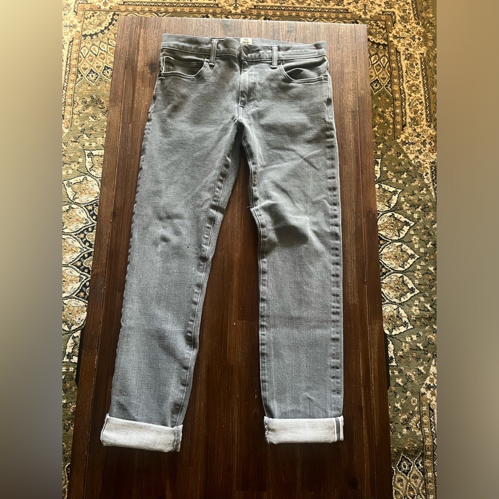 Hiroshi Kato Selvedge Skinny fit grey jeans 31x30